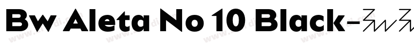Bw Aleta No 10 Black字体转换